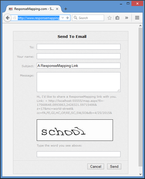 Send link form